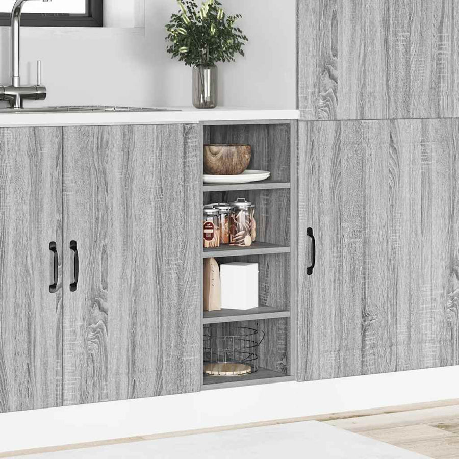 Onderkast 30x44,5x81,5cm bewerkt hout grijs sonoma eikenkleurig