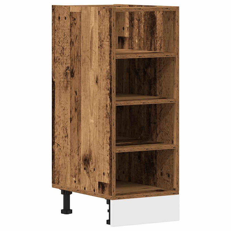 Onderkast 30x44,5x81,5 cm bewerkt hout oud houtkleurig