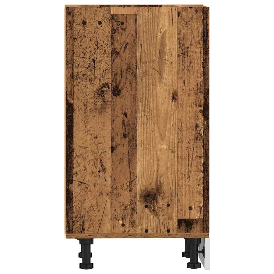 Onderkast 30x44,5x81,5 cm bewerkt hout oud houtkleurig