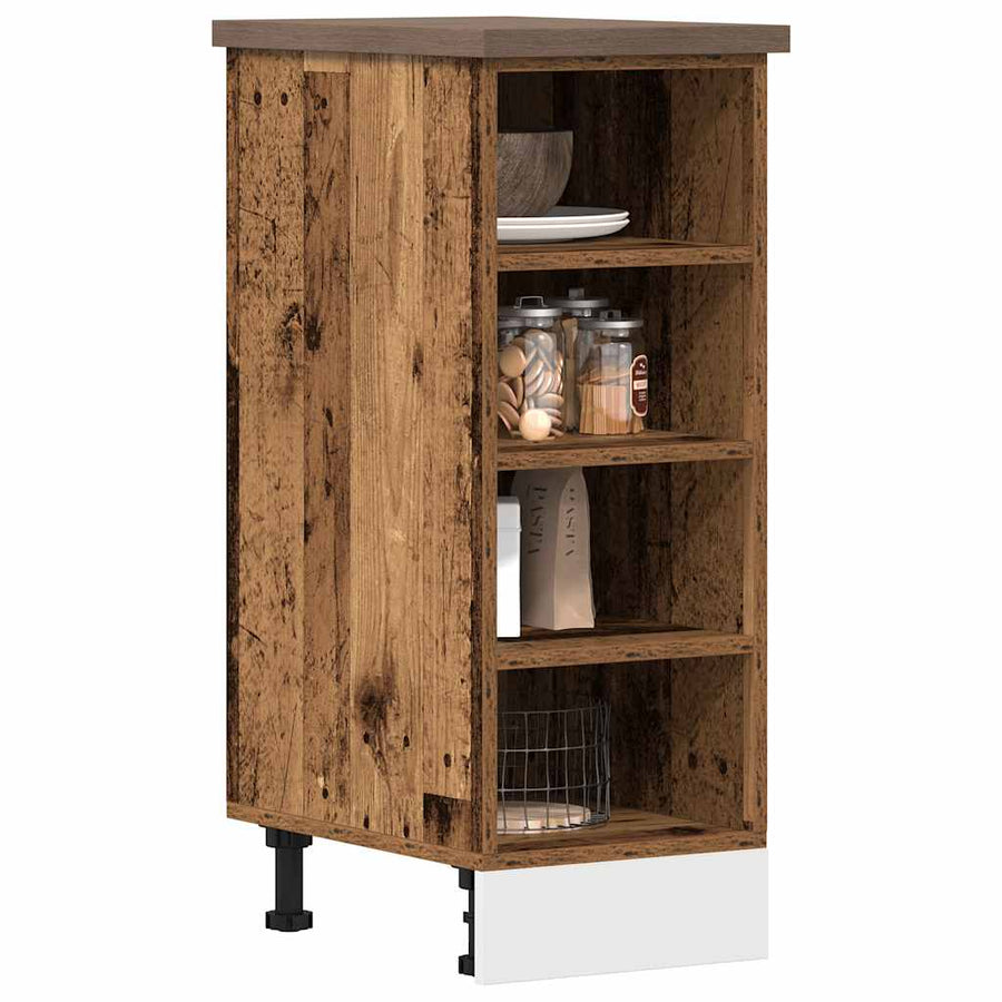 Onderkast 30x44,5x81,5 cm bewerkt hout oud houtkleurig