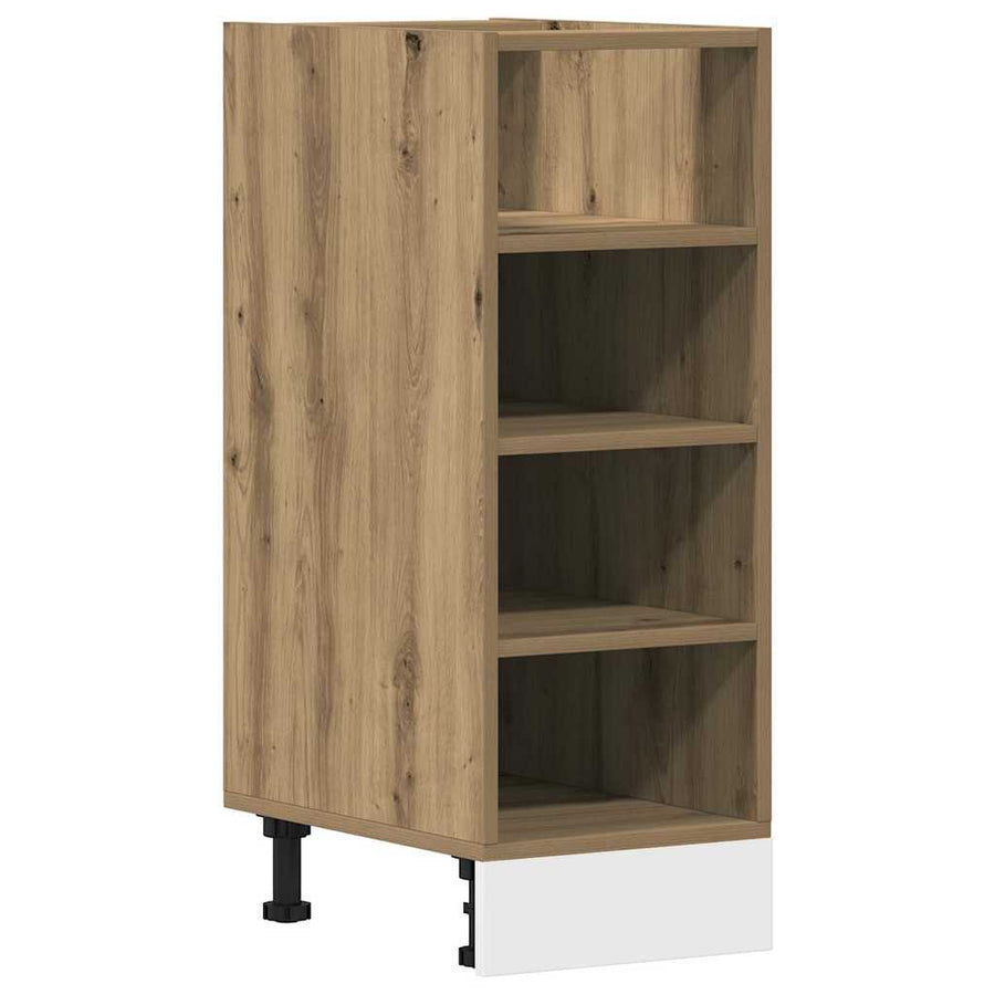 Onderkast 30x44,5x81,5 cm bewerkt hout artisanaal eikenkleur