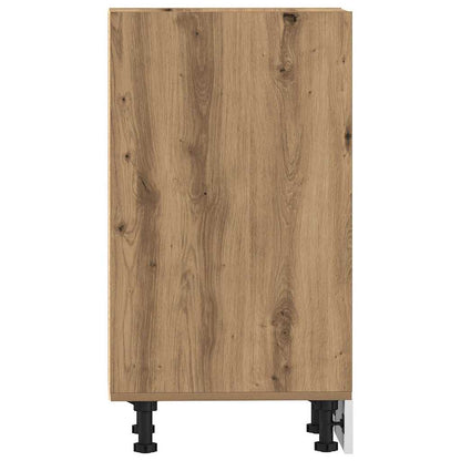 Onderkast 30x44,5x81,5 cm bewerkt hout artisanaal eikenkleur
