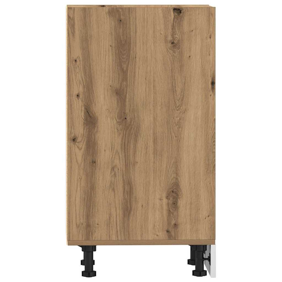 Onderkast 30x44,5x81,5 cm bewerkt hout artisanaal eikenkleur