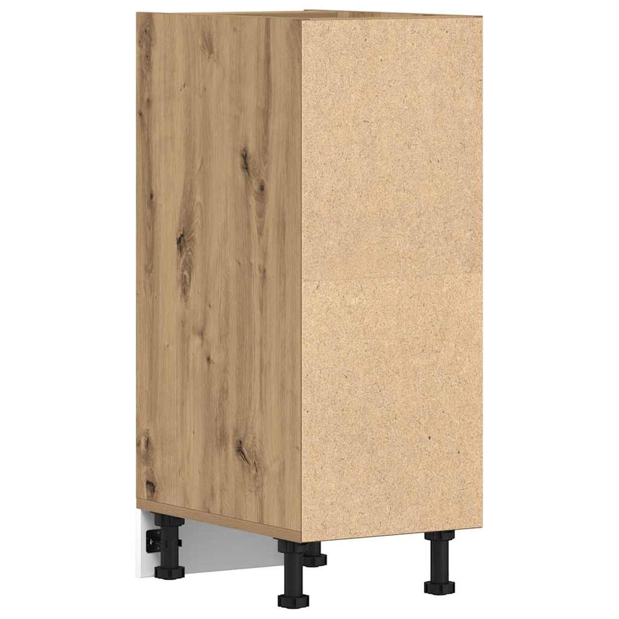 Onderkast 30x44,5x81,5 cm bewerkt hout artisanaal eikenkleur
