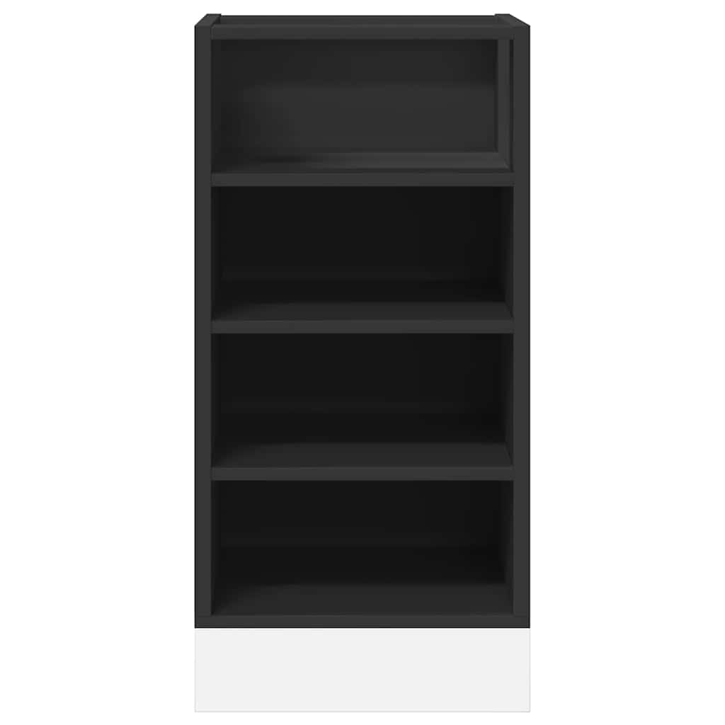 Onderkast 40x44,5x81,5 cm bewerkt hout zwart
