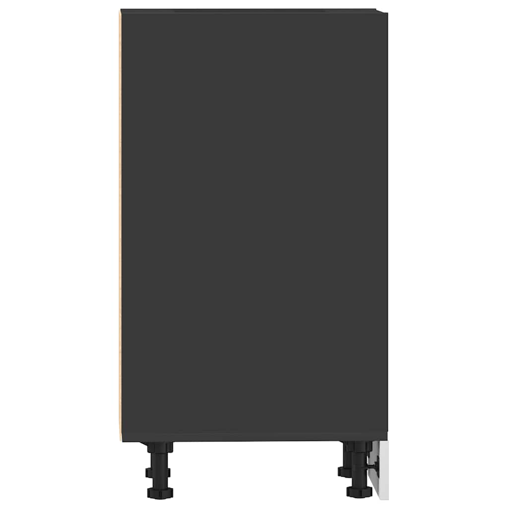 Onderkast 40x44,5x81,5 cm bewerkt hout zwart