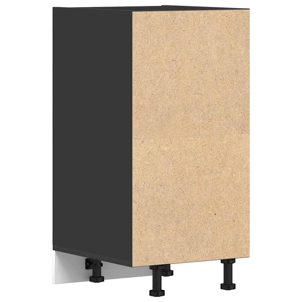 Onderkast 40x44,5x81,5 cm bewerkt hout zwart
