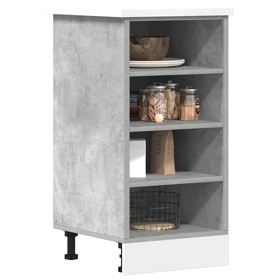 Onderkast 40x44,5x81,5 cm bewerkt hout betongrijs