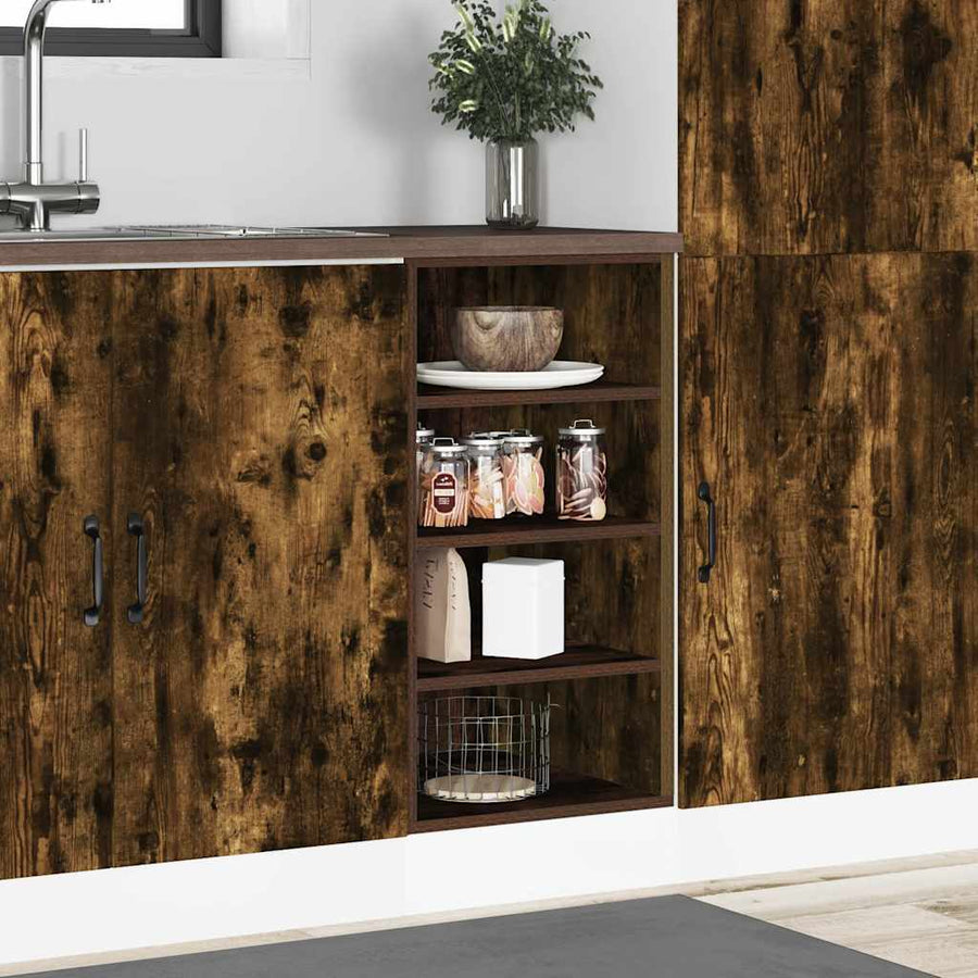 Onderkast 40x44,5x81,5 cm bewerkt hout gerookt eikenkleurig