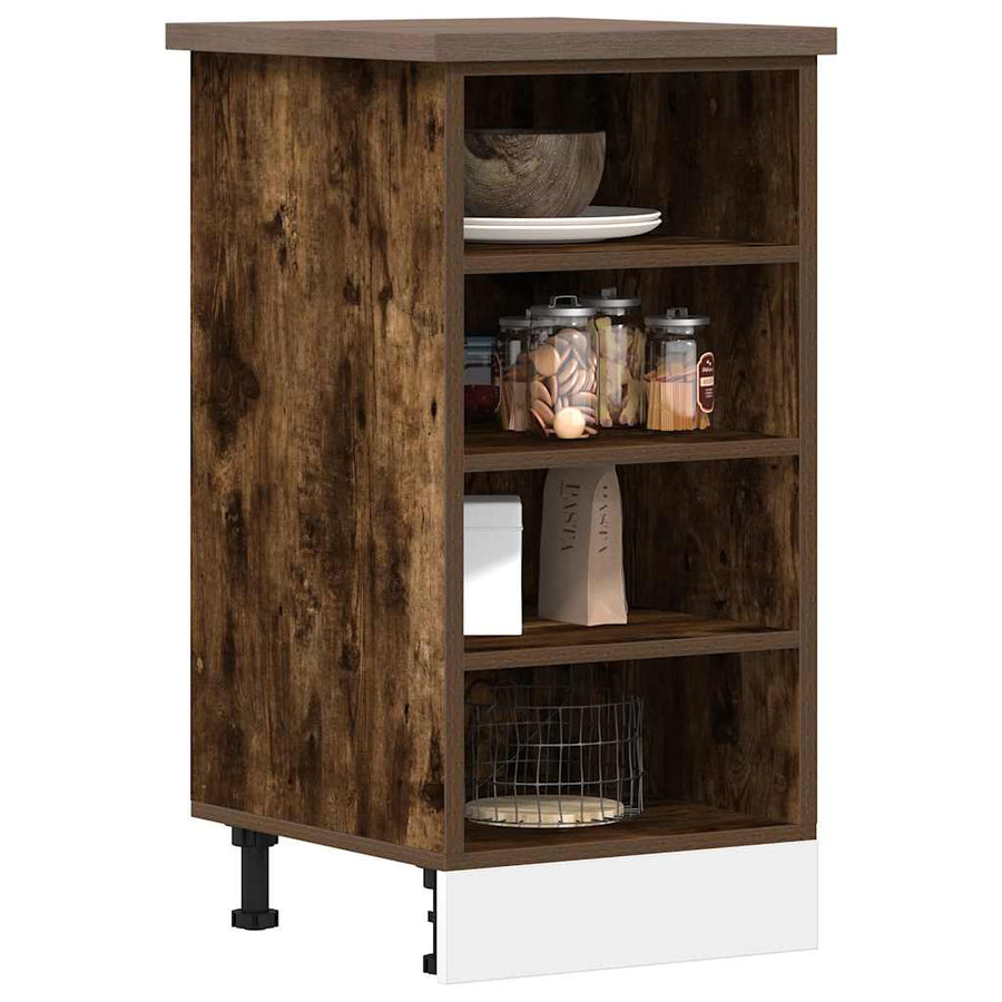 Onderkast 40x44,5x81,5 cm bewerkt hout gerookt eikenkleurig