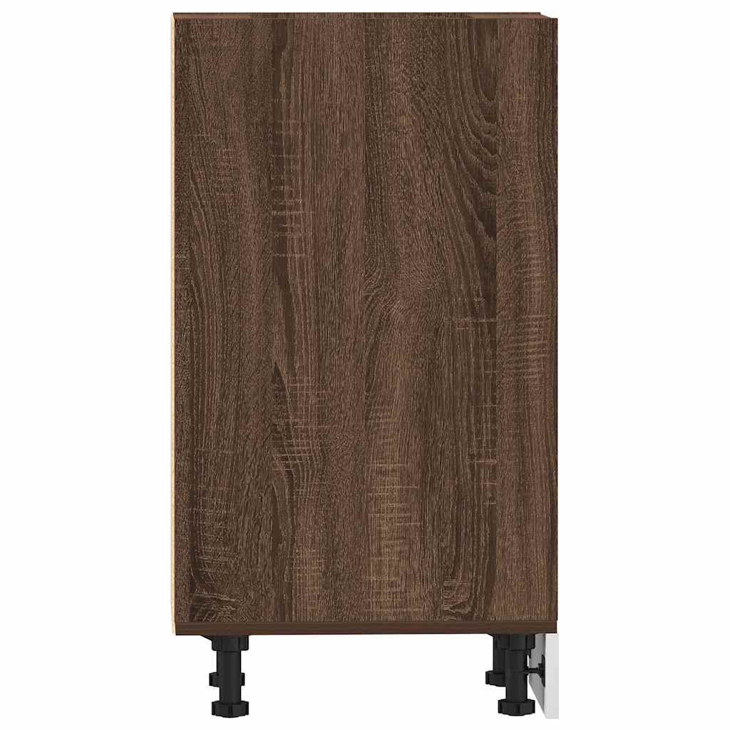 Onderkast 40x44,5x81,5 cm bewerkt hout bruin eikenkleur