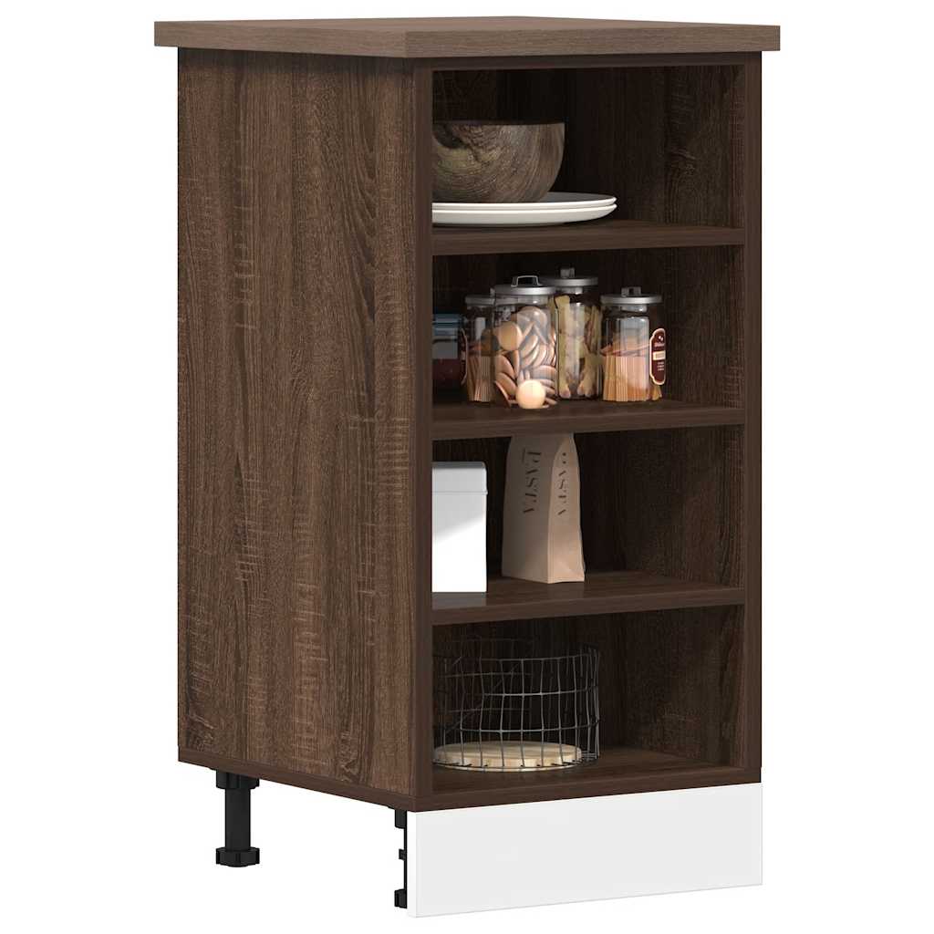 Onderkast 40x44,5x81,5 cm bewerkt hout bruin eikenkleur