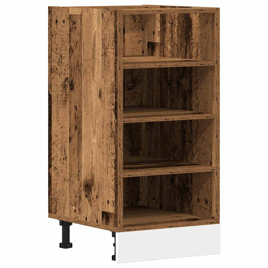 Onderkast 40x44,5x81,5 cm bewerkt hout oud houtkleurig