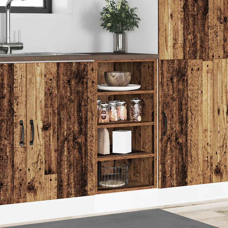 Onderkast 40x44,5x81,5 cm bewerkt hout oud houtkleurig