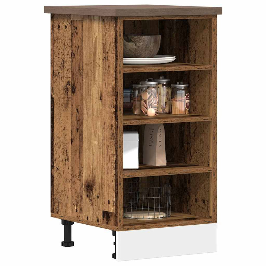 Onderkast 40x44,5x81,5 cm bewerkt hout oud houtkleurig