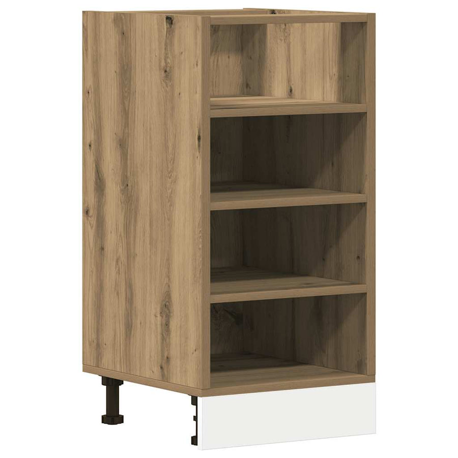 Onderkast 40x44,5x81,5 cm bewerkt hout artisanaal eikenkleur