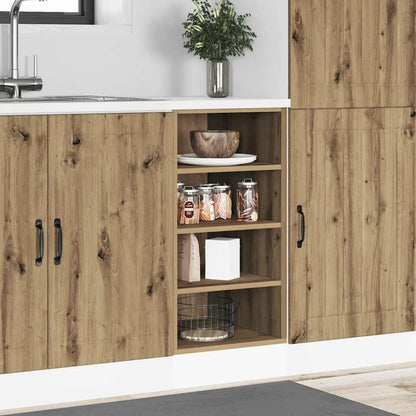 Onderkast 40x44,5x81,5 cm bewerkt hout artisanaal eikenkleur