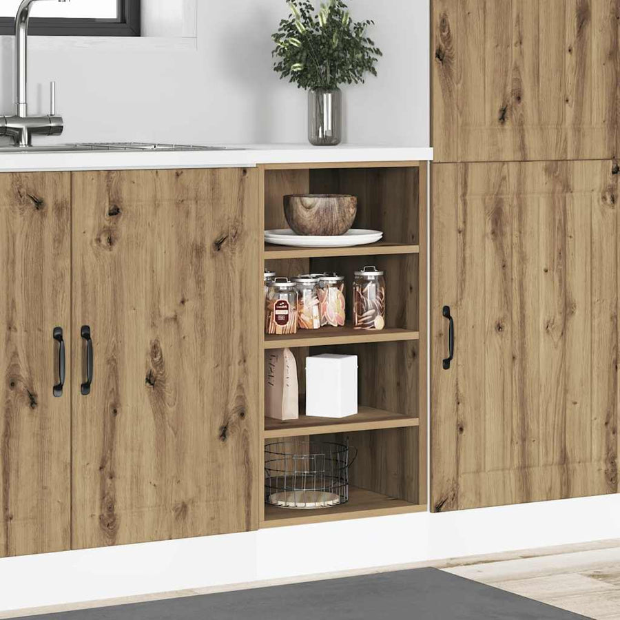 Onderkast 40x44,5x81,5 cm bewerkt hout artisanaal eikenkleur