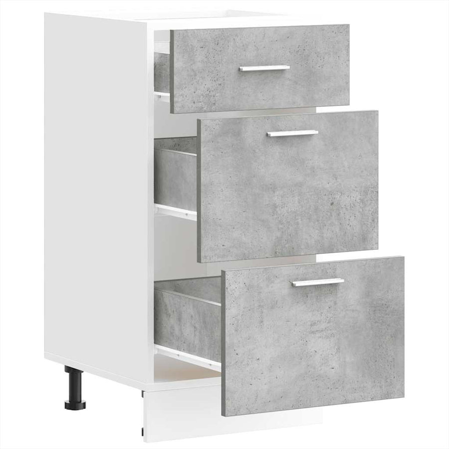 Onderkast 40x46x81,5 cm bewerkt hout betongrijs