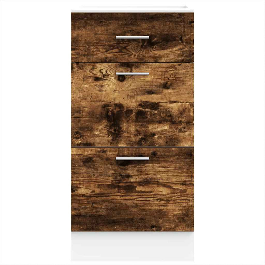 Onderkast 40x46x81,5 cm bewerkt hout gerookt eikenkleurig