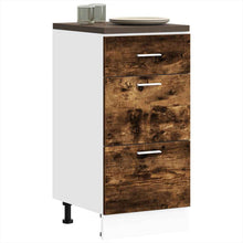 Onderkast 40x46x81,5 cm bewerkt hout gerookt eikenkleurig