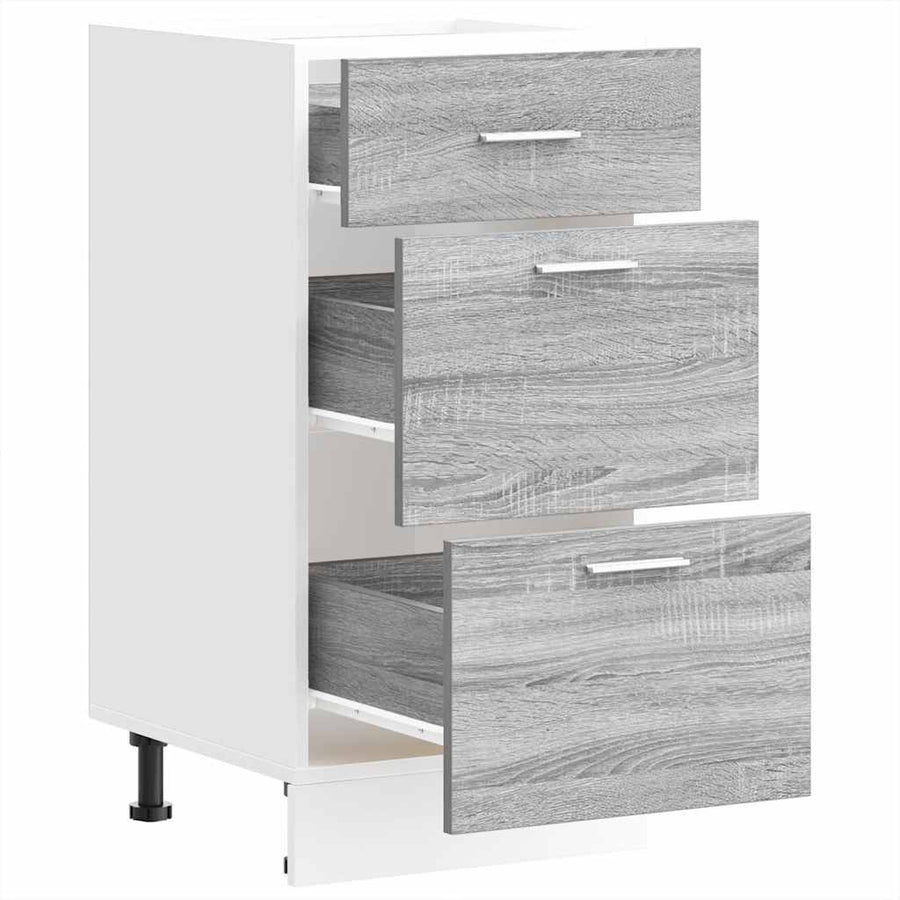 Onderkast 40x46x81,5 cm bewerkt hout grijs sonoma eikenkleurig