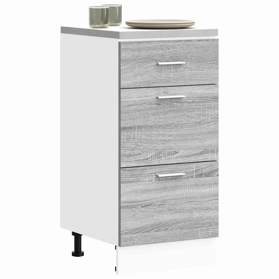 Onderkast 40x46x81,5 cm bewerkt hout grijs sonoma eikenkleurig