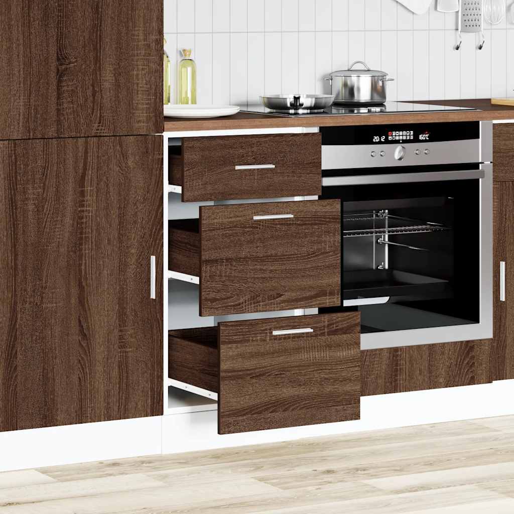 Onderkast 40x46x81,5 cm bewerkt hout bruin eikenkleur