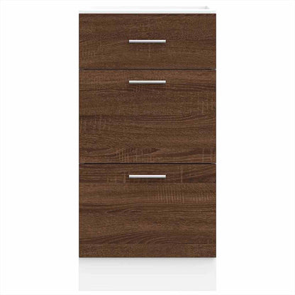 Onderkast 40x46x81,5 cm bewerkt hout bruin eikenkleur