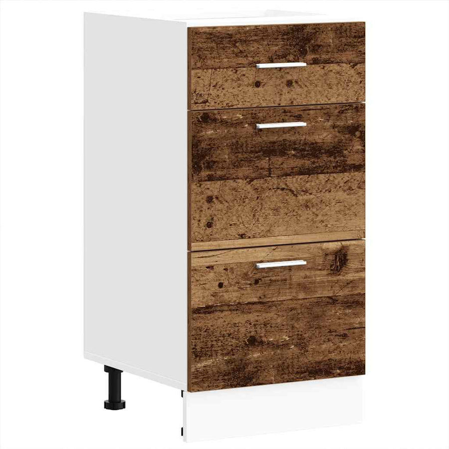 Onderkast 40x46x81,5 cm bewerkt hout oud houtkleurig