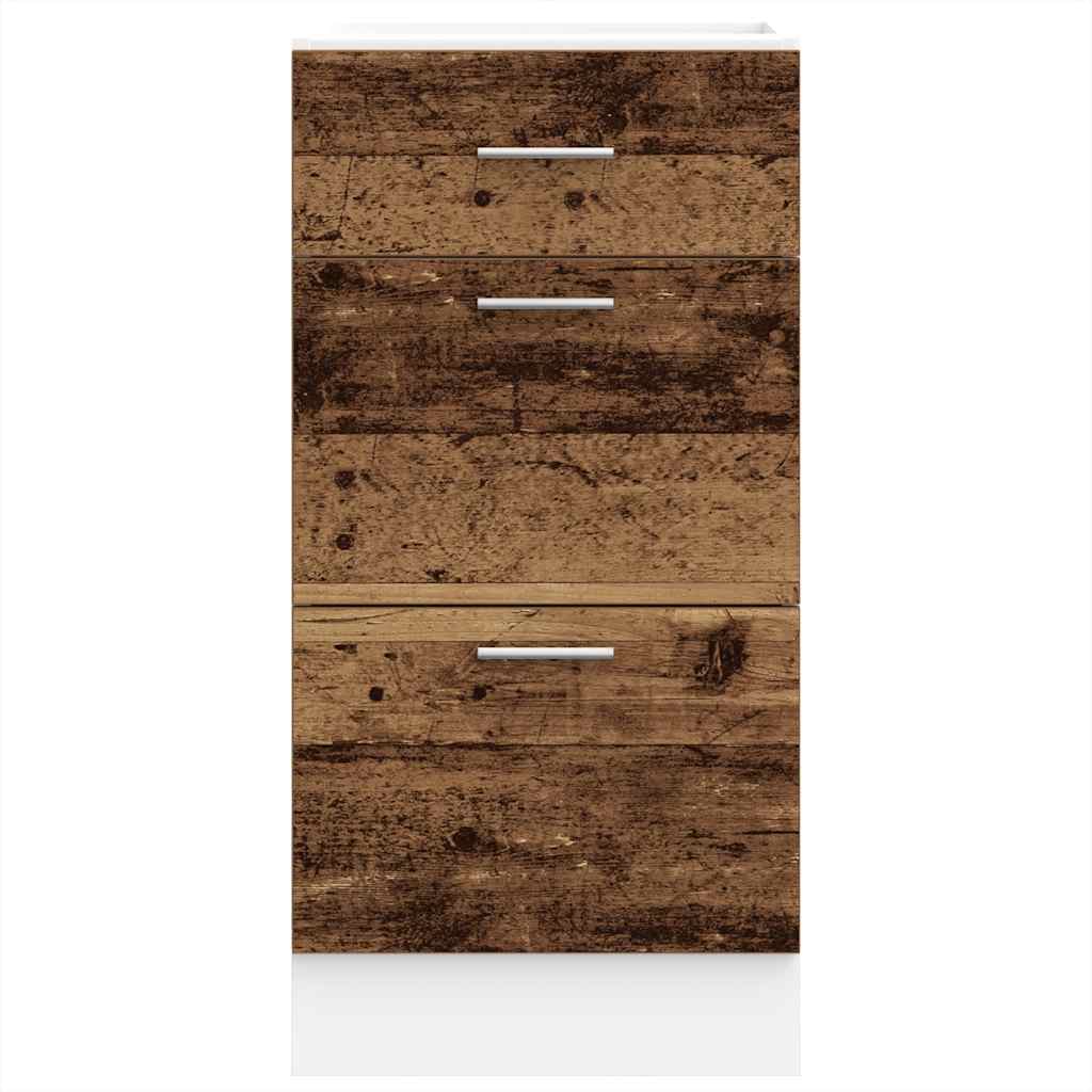 Onderkast 40x46x81,5 cm bewerkt hout oud houtkleurig
