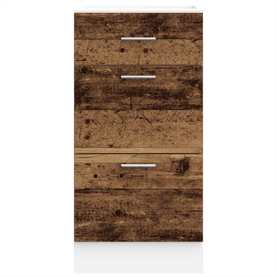 Onderkast 40x46x81,5 cm bewerkt hout oud houtkleurig
