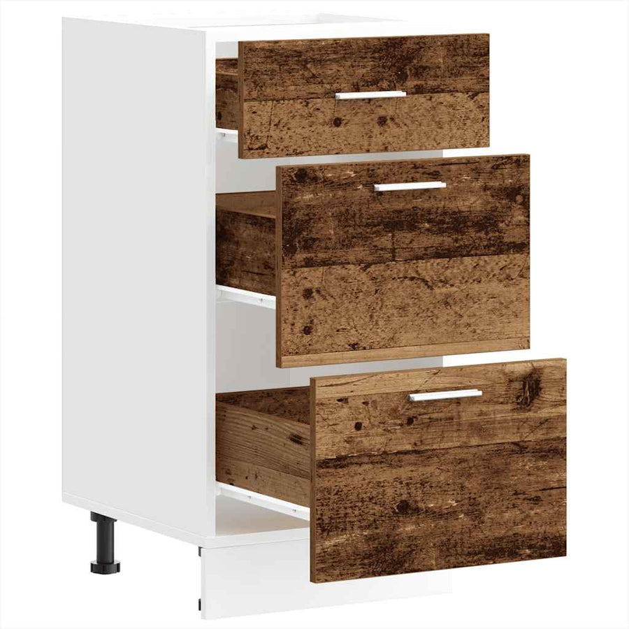 Onderkast 40x46x81,5 cm bewerkt hout oud houtkleurig