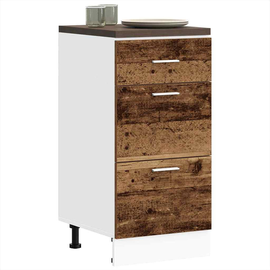 Onderkast 40x46x81,5 cm bewerkt hout oud houtkleurig