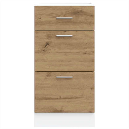 Onderkast 40x46x81,5 cm bewerkt hout artisanaal eikenkleur