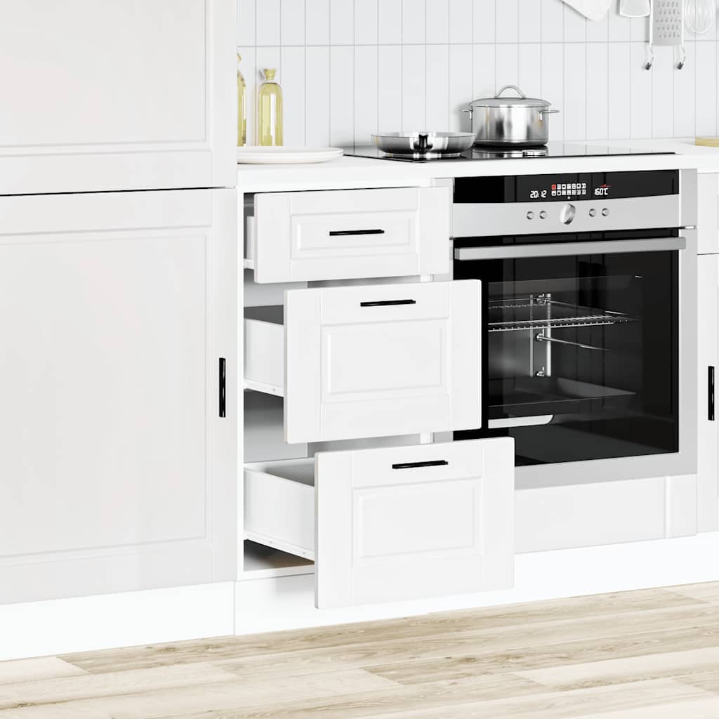 Keuken onderkast Porto bewerkt hout wit