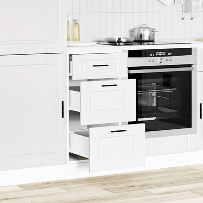Keuken onderkast Porto bewerkt hout wit