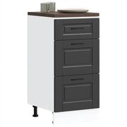 Base Cabinet "Porto" Black Engineered Wood