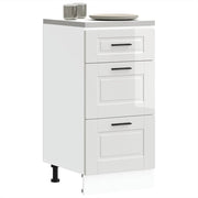 "Porto" High Gloss White Engineered Wood Base Cabinet