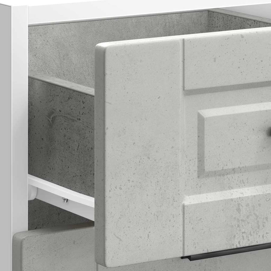 Keuken onderkast Porto bewerkt hout betongrijs