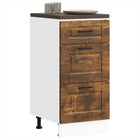 Keukenonderkast Porto 40x46x81.5 cm bewerkt hout gerookt eiken