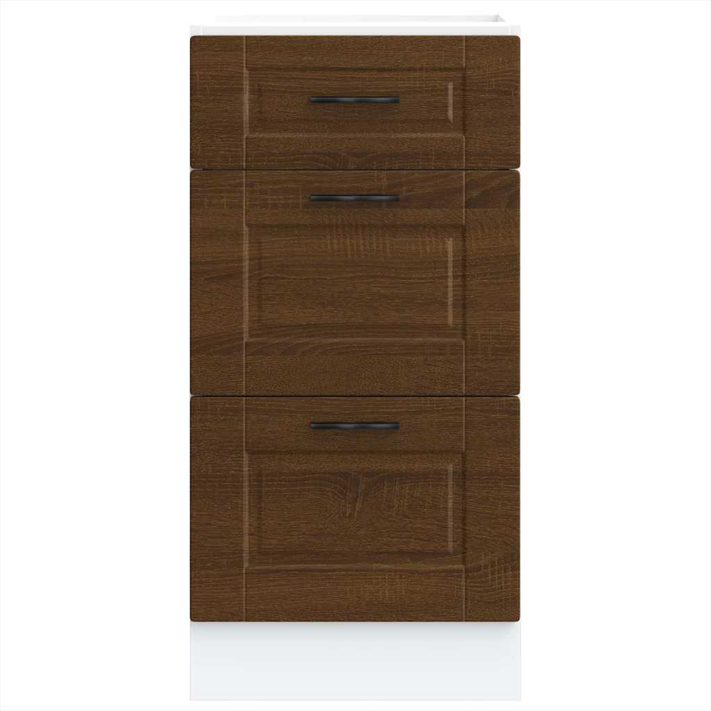 Keuken onderkast Porto bewerkt hout bruin eikenkleur