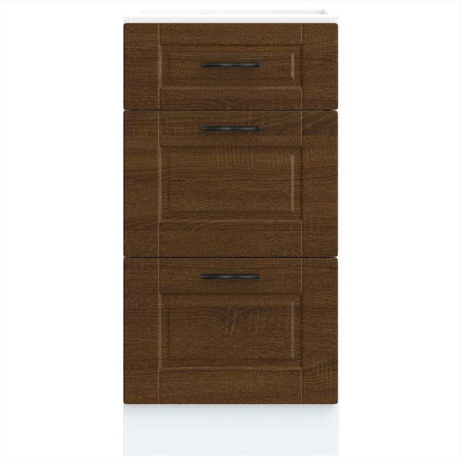 Keuken onderkast Porto bewerkt hout bruin eikenkleur