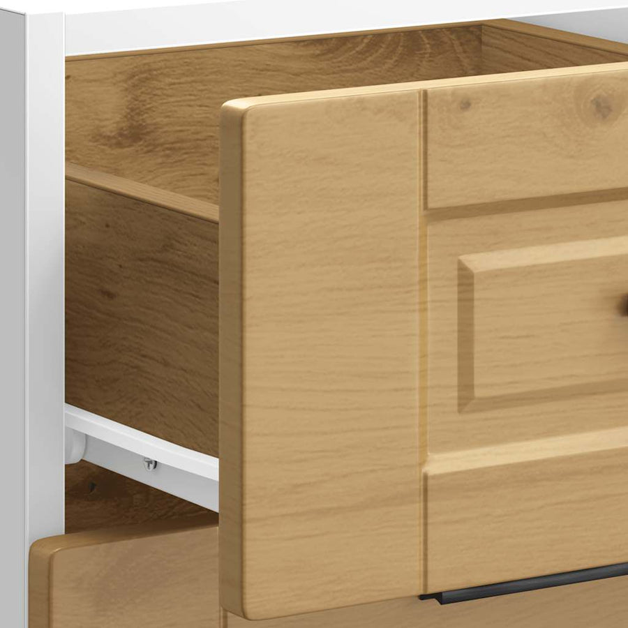 Keuken onderkast Porto bewerkt hout artisanaal eikenkleur