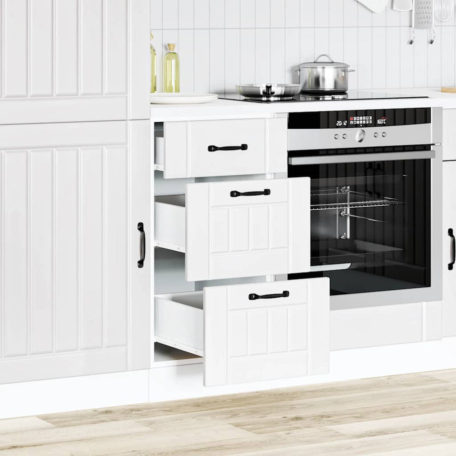 Keuken onderkast Lucca bewerkt hout wit