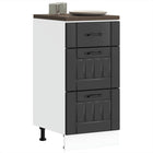 Base Cabinet "Lucca" Black Distressed Wood