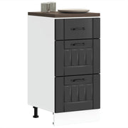 Base Cabinet "Lucca" Black Distressed Wood