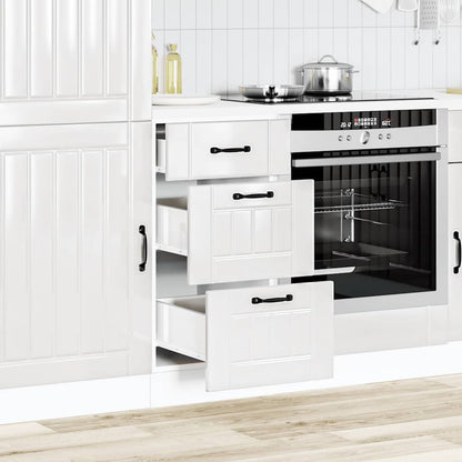 Keuken onderkast Lucca bewerkt hout hoogglans wit
