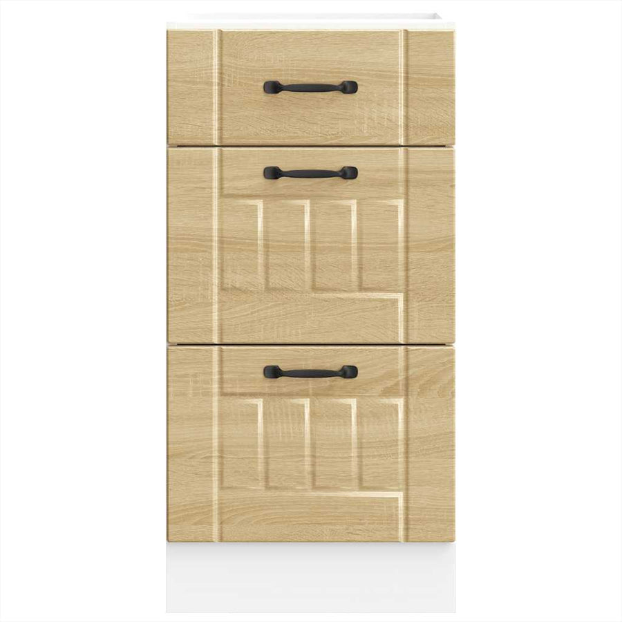Keuken onderkast Lucca bewerkt hout sonoma eikenkleurig