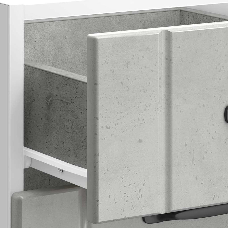 Keuken onderkast Lucca bewerkt hout betongrijs